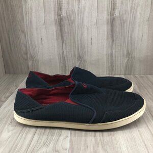 Olukai Loafers Mens 13 Nohea Blue Mesh Slip On Shoes